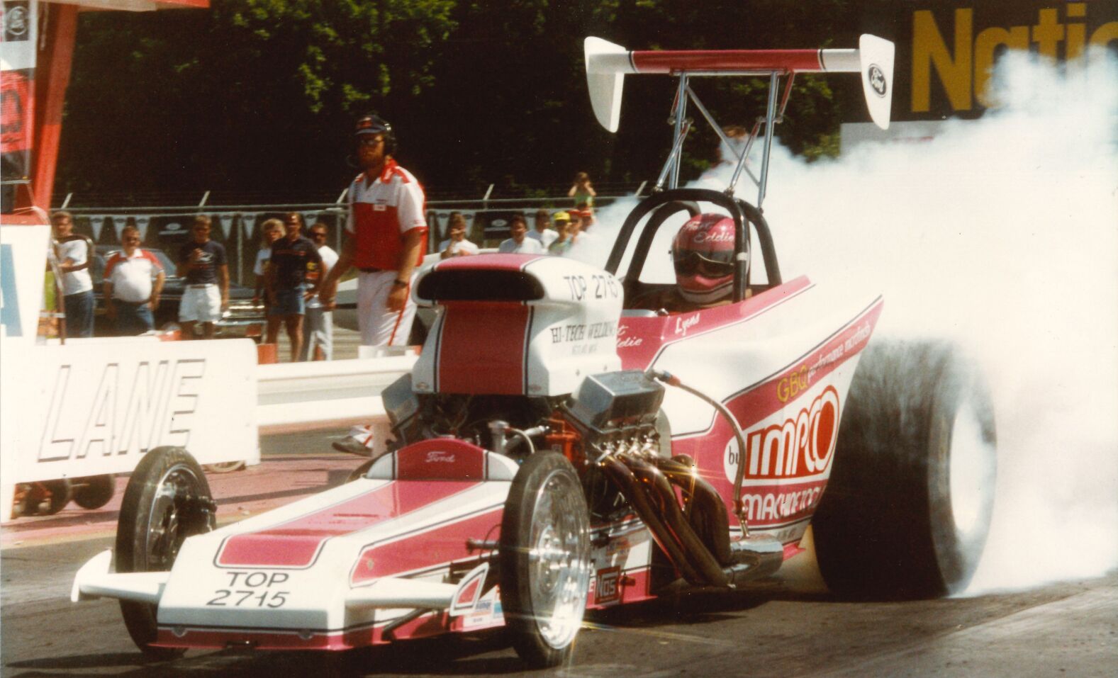 old branded racecar IMPCO Performance Race Team